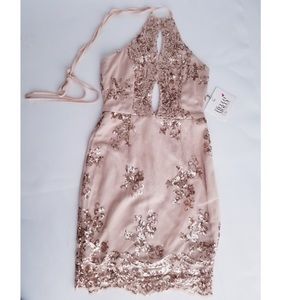 NWT Sequined Champagne Dress